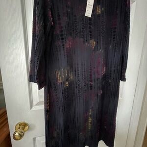 Lined Black and Purple Women's Dress
